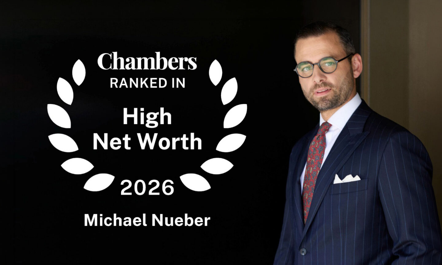Michael Nueber im Chambers High Net Worth Guide 2026 ausgezeichnet